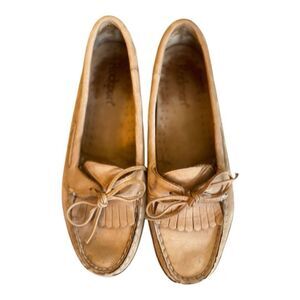 Women’s Rockport Leather Boat Shoe Slip Ons Size 8